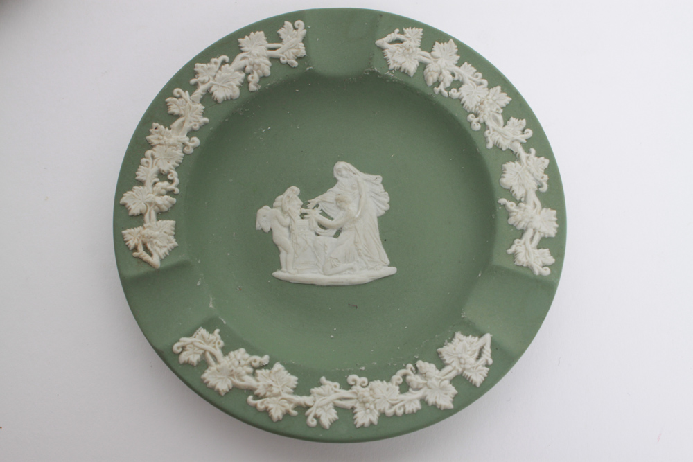 Wedgwood Green Jasperware Tobacco Accessories