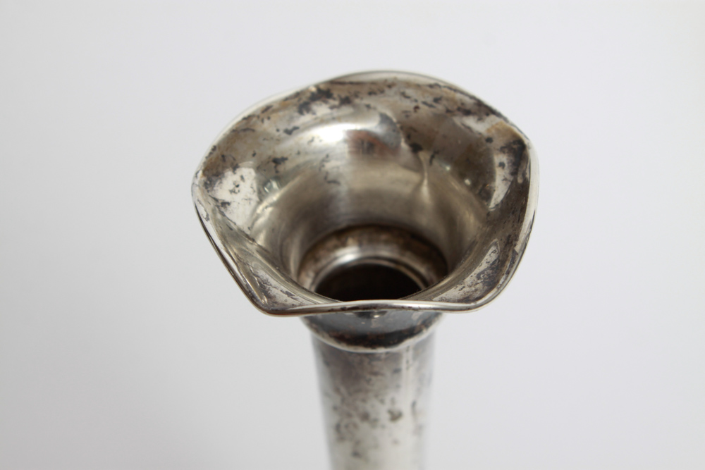 Weighted Sterling Silver Compote and Bud Vase