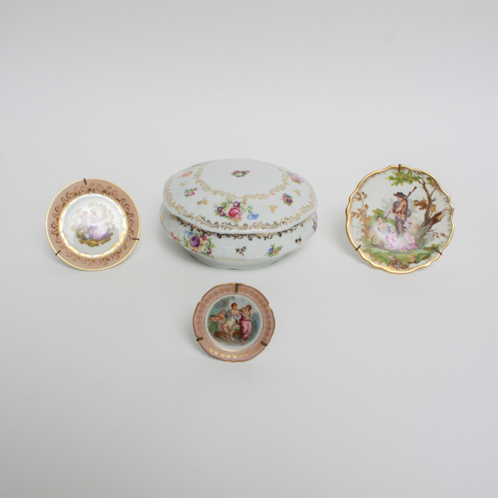 Collection of Limoges Miniature Plates and Lidded Dish