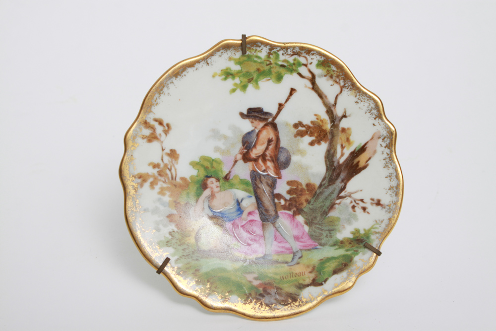 Collection of Limoges Miniature Plates and Lidded Dish