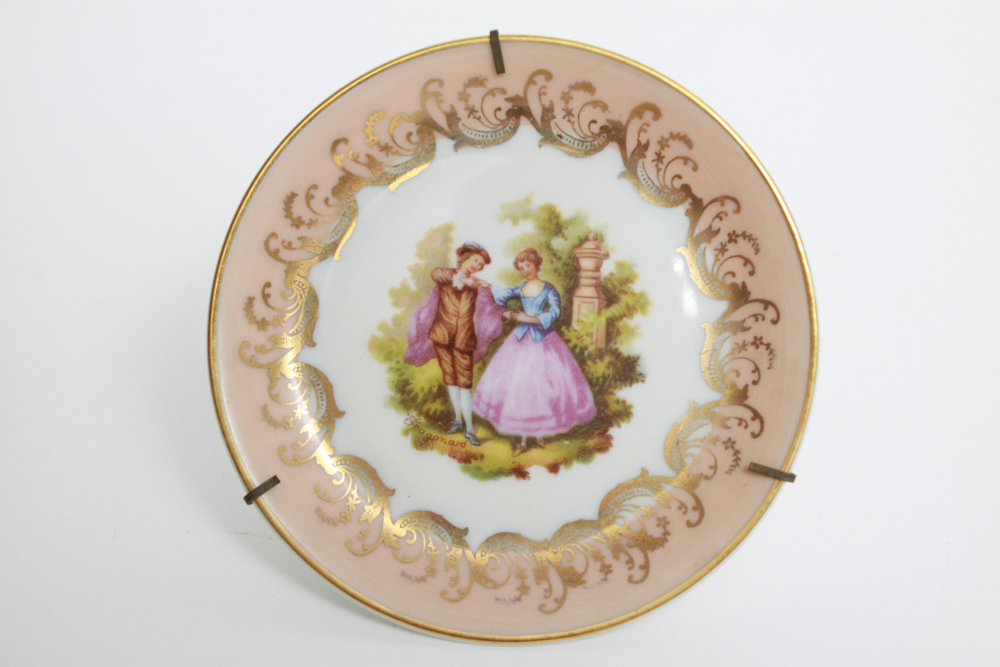 Collection of Limoges Miniature Plates and Lidded Dish