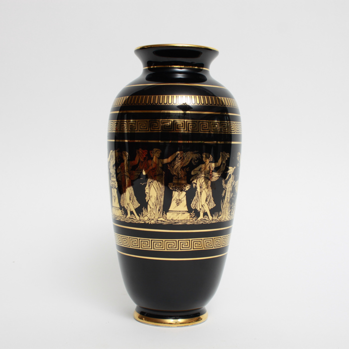 Fakiolas 24K and Black Greek Vase