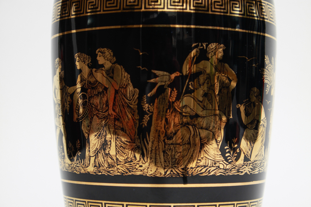 Fakiolas 24K and Black Greek Vase