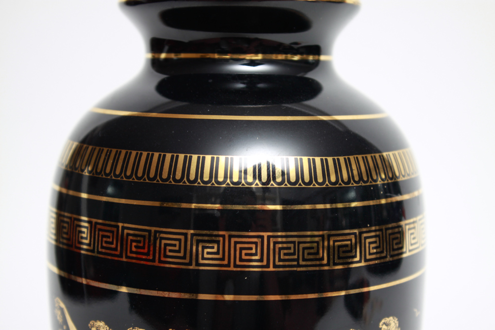 Fakiolas 24K and Black Greek Vase