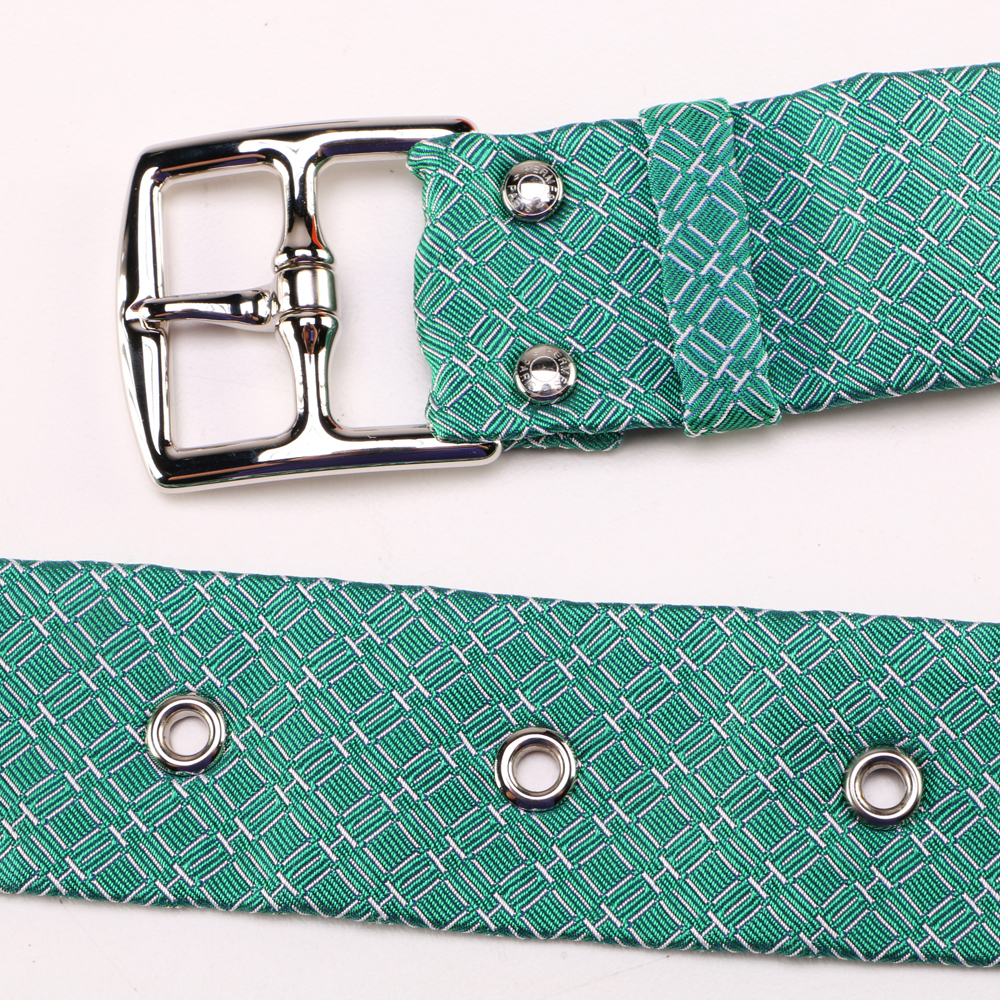 Hermes Interchangable Buckle Silk Belts