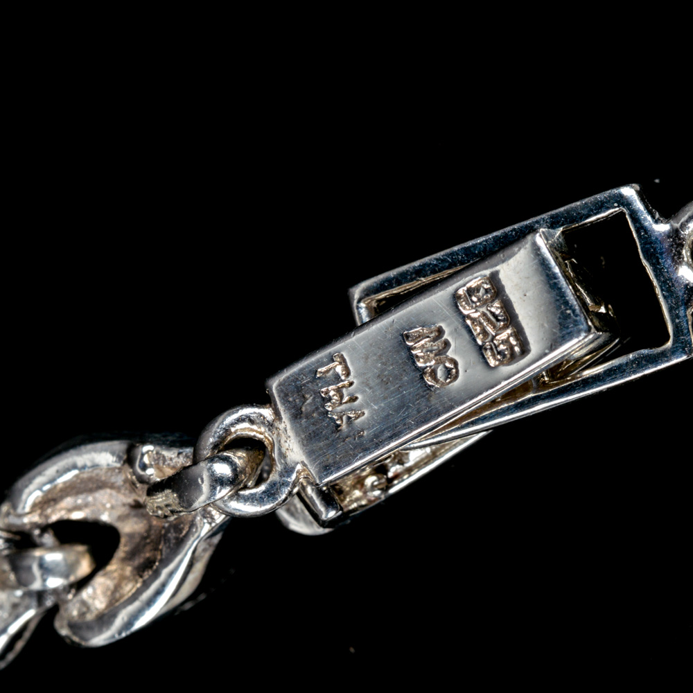 Sterling Silver and Amethyst Necklace and Bracelet