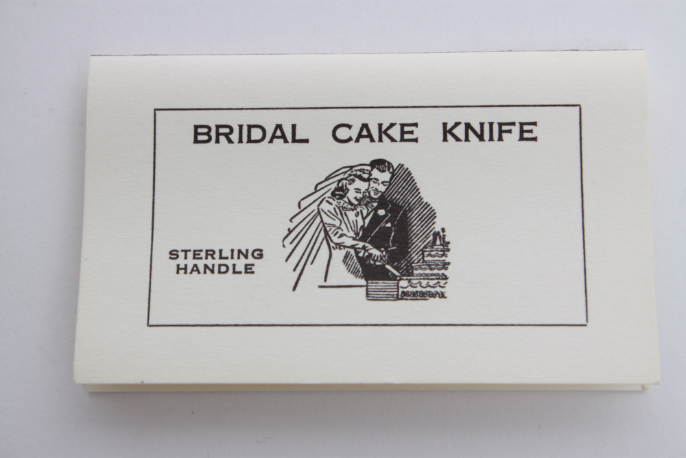 Vintage Webster Sterling Silver Bridal Cake Knife