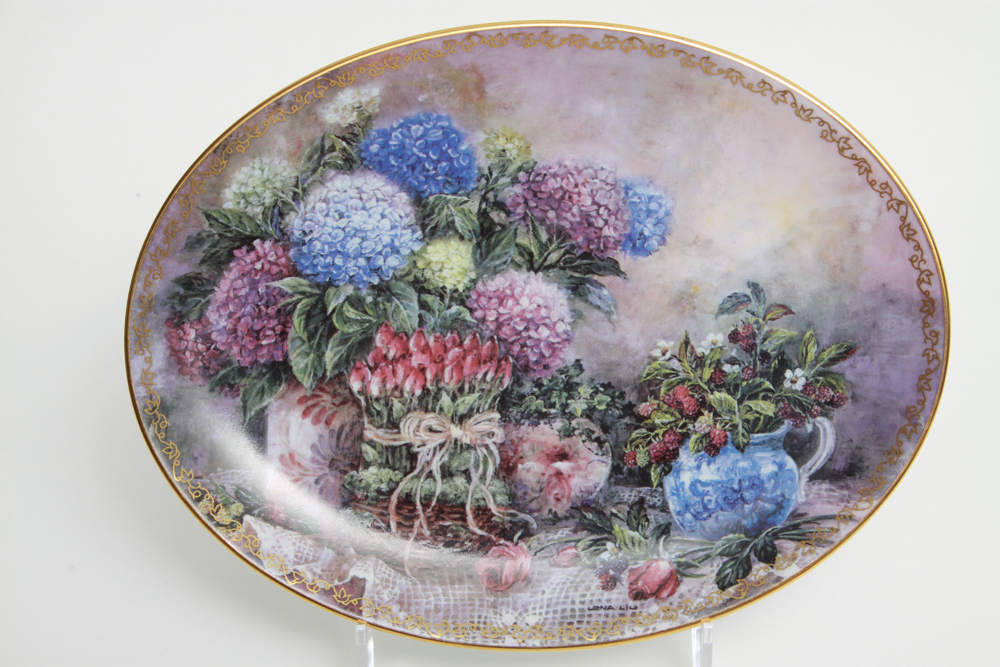 Assortment of Hummingbird and Floral Editioned Collector Plates