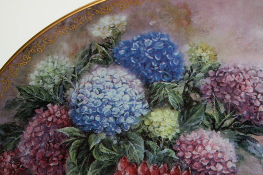 Assortment of Hummingbird and Floral Editioned Collector Plates