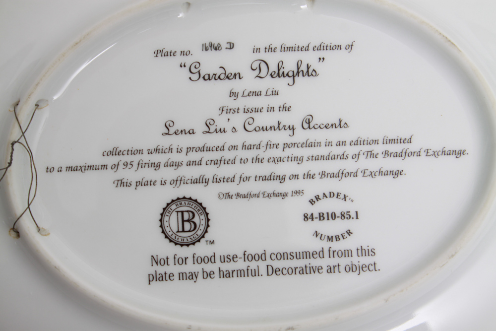 Assortment of Hummingbird and Floral Editioned Collector Plates