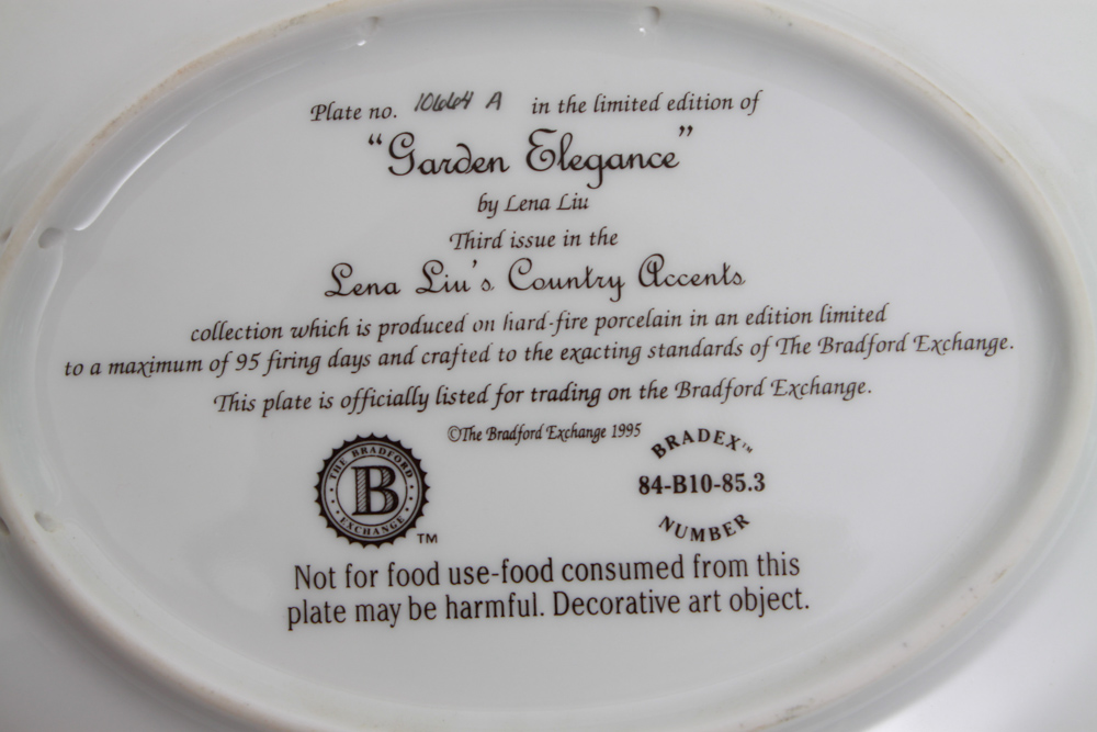 Assortment of Hummingbird and Floral Editioned Collector Plates