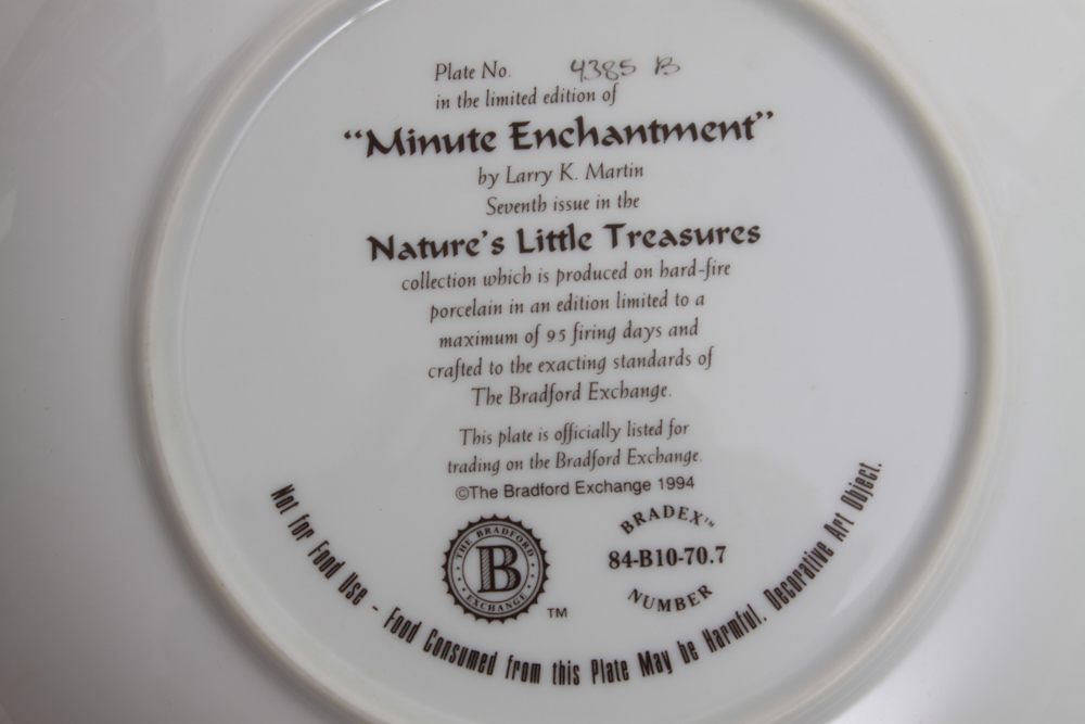 Assortment of Hummingbird and Floral Editioned Collector Plates