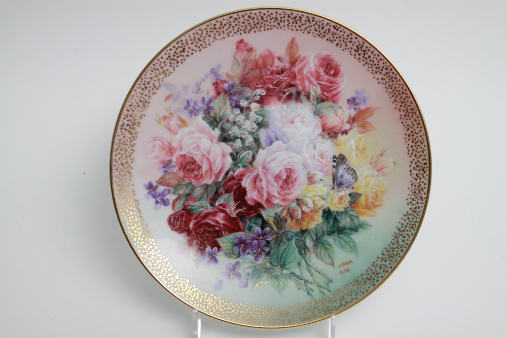 Assortment of Hummingbird and Floral Editioned Collector Plates