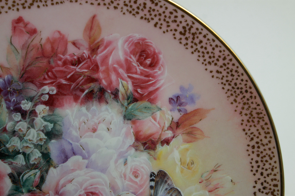 Assortment of Hummingbird and Floral Editioned Collector Plates