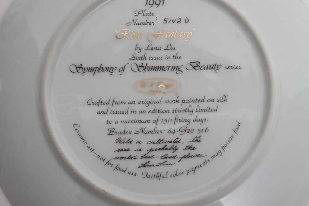 Assortment of Hummingbird and Floral Editioned Collector Plates