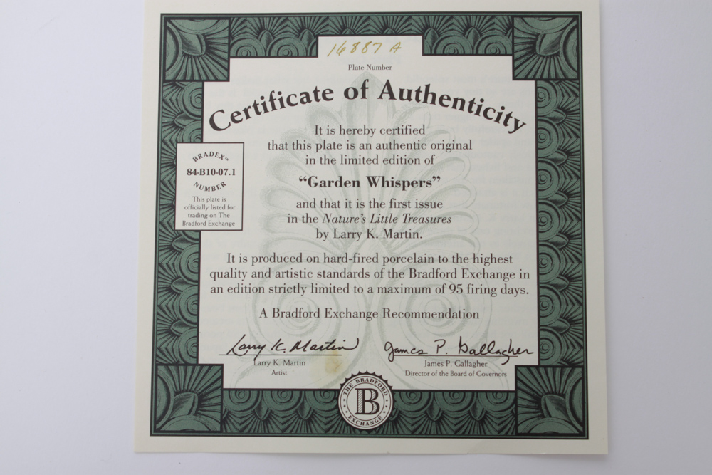 Assortment of Hummingbird and Floral Editioned Collector Plates