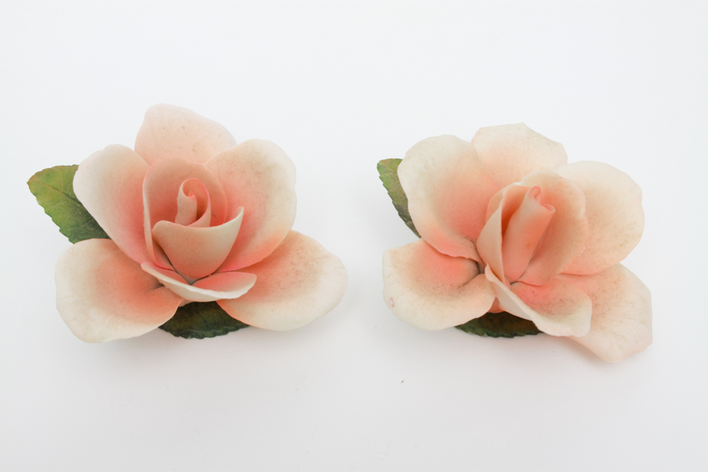 Collection of Napoleon Capodimonte Porcelain Flowers