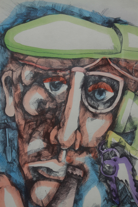 Michael Robert Dore "Contemporary Man" Hand Colored Artist's Proof