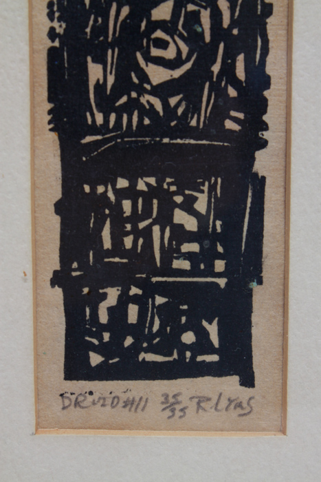 Pair of Signed Woodcut Relief Prints