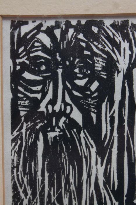 Pair of Signed Woodcut Relief Prints