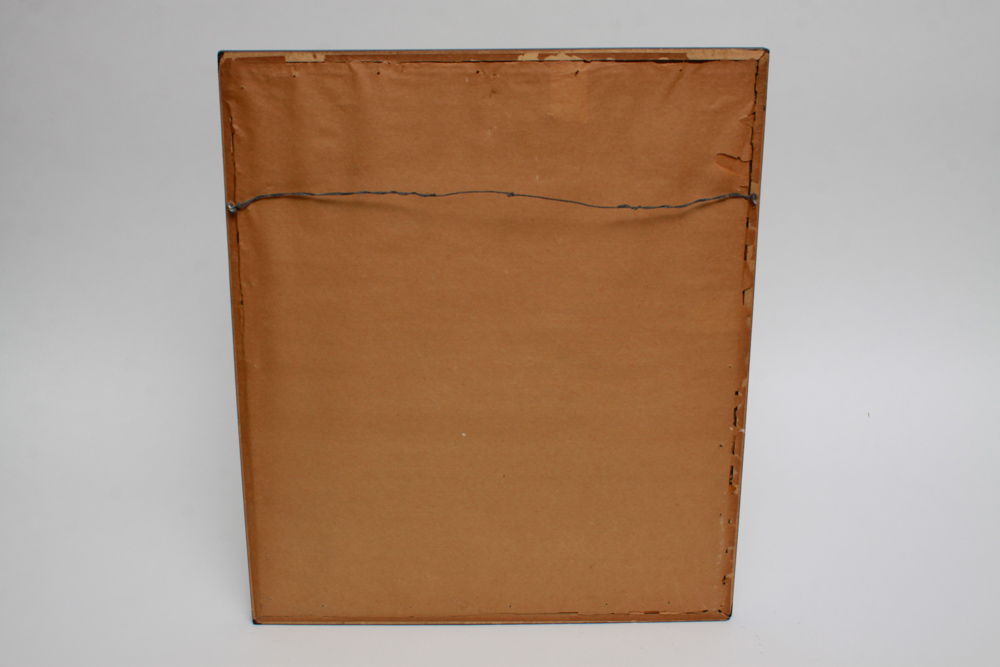 Signed Old World Buildings Woodcut Relief Print