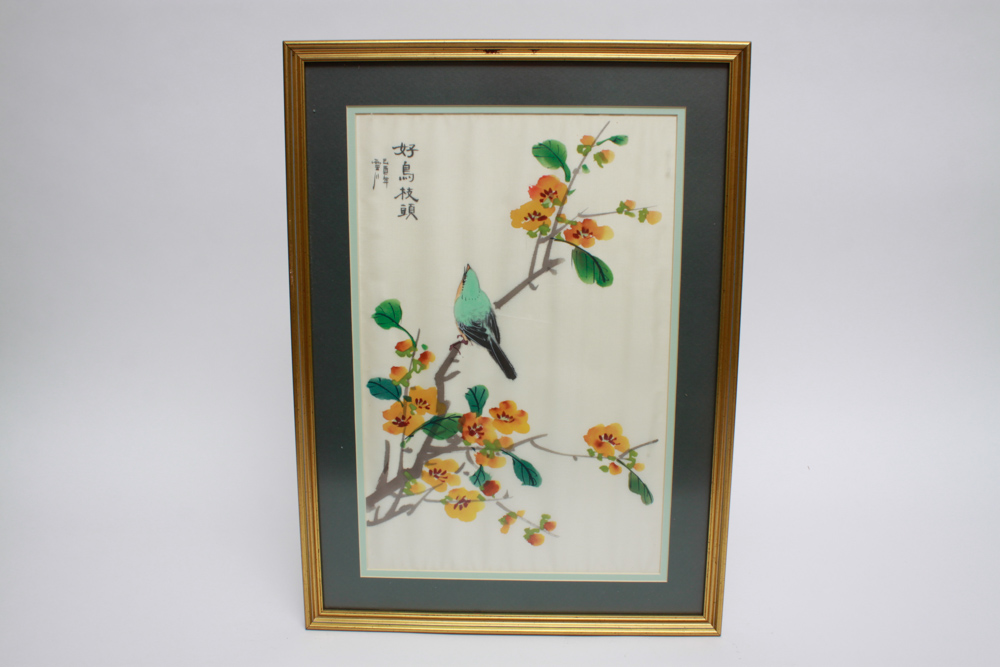 Pair of Chinese Silk Paintings
