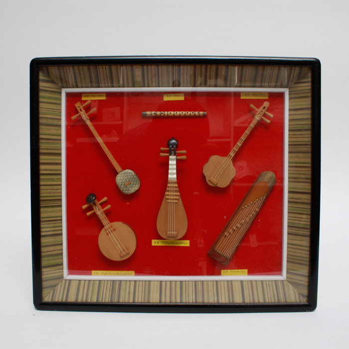 Model Chinese Instrument Shadow Box Display