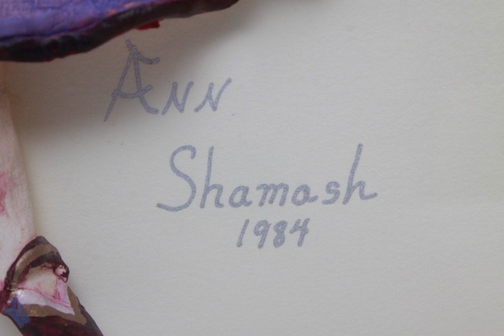 Signed Ann Shamash Relief Figural Wall Art