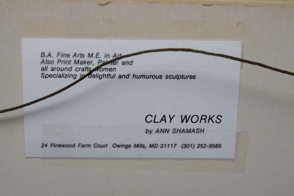 Signed Ann Shamash Relief Figural Wall Art