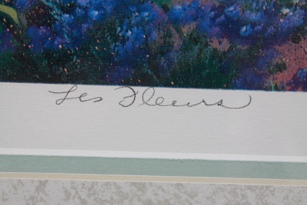 Signed & Numbered "Les Fleurs" Offset Lithograph
