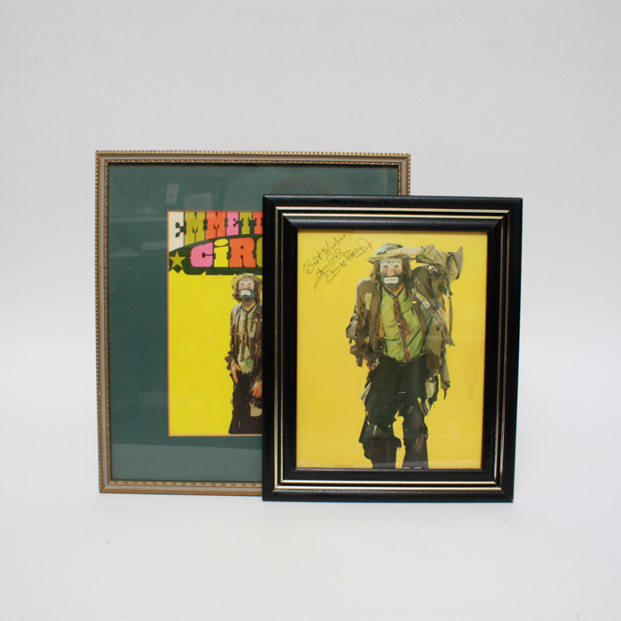 Emmett Kelly Jr. Prints with Autograph