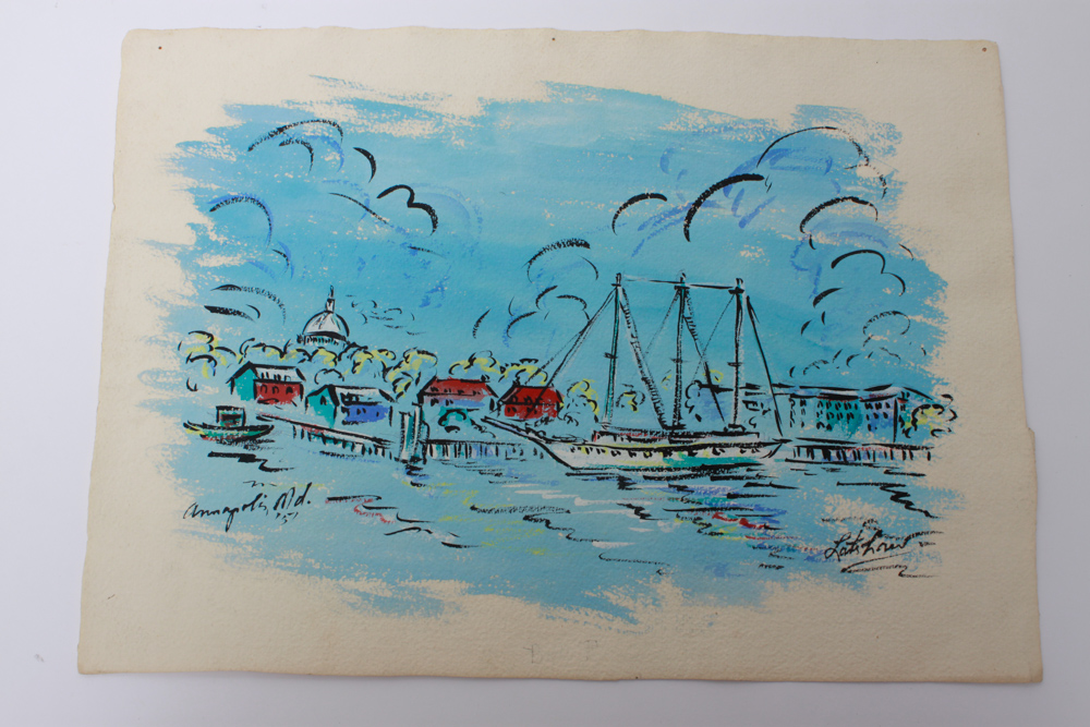 Signed Original Watercolor City Scenes