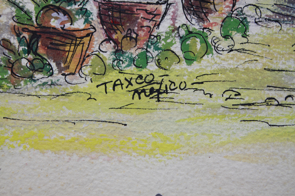 Signed Original Watercolor City Scenes