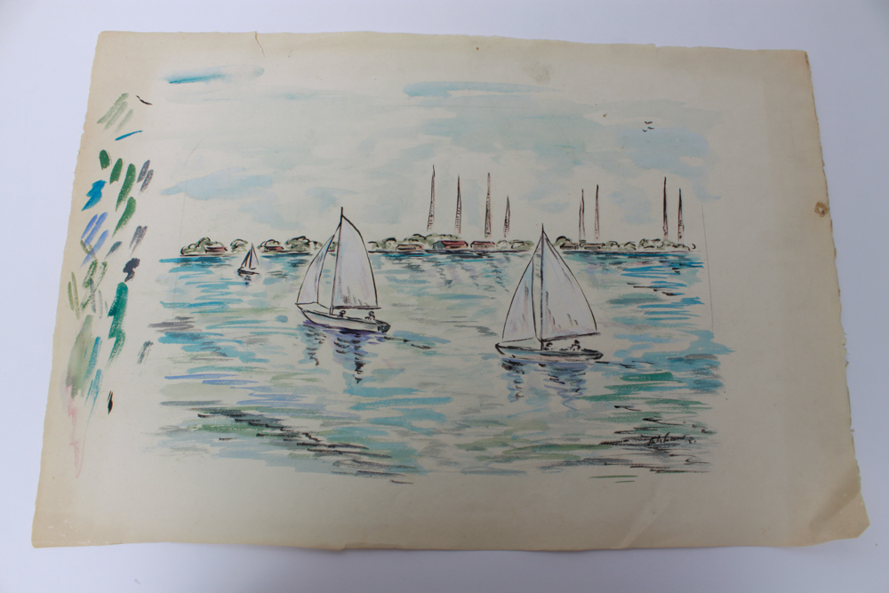 Signed Original Watercolor City Scenes