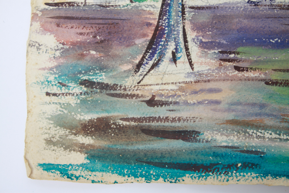 Signed Original Watercolor City Scenes