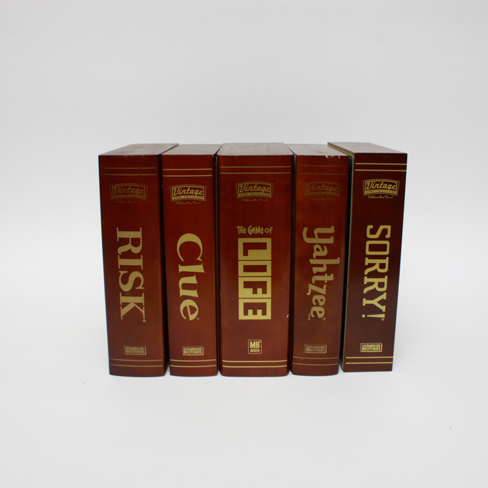 Set of Five "Vintage" Re-release Milton-Bradley Games