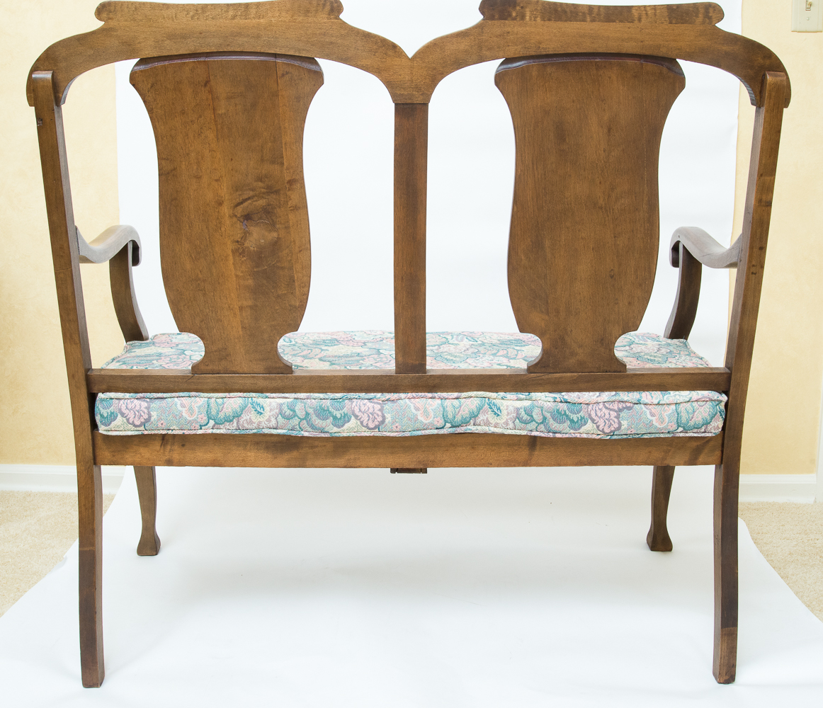 Vintage Queen Anne Style Bench