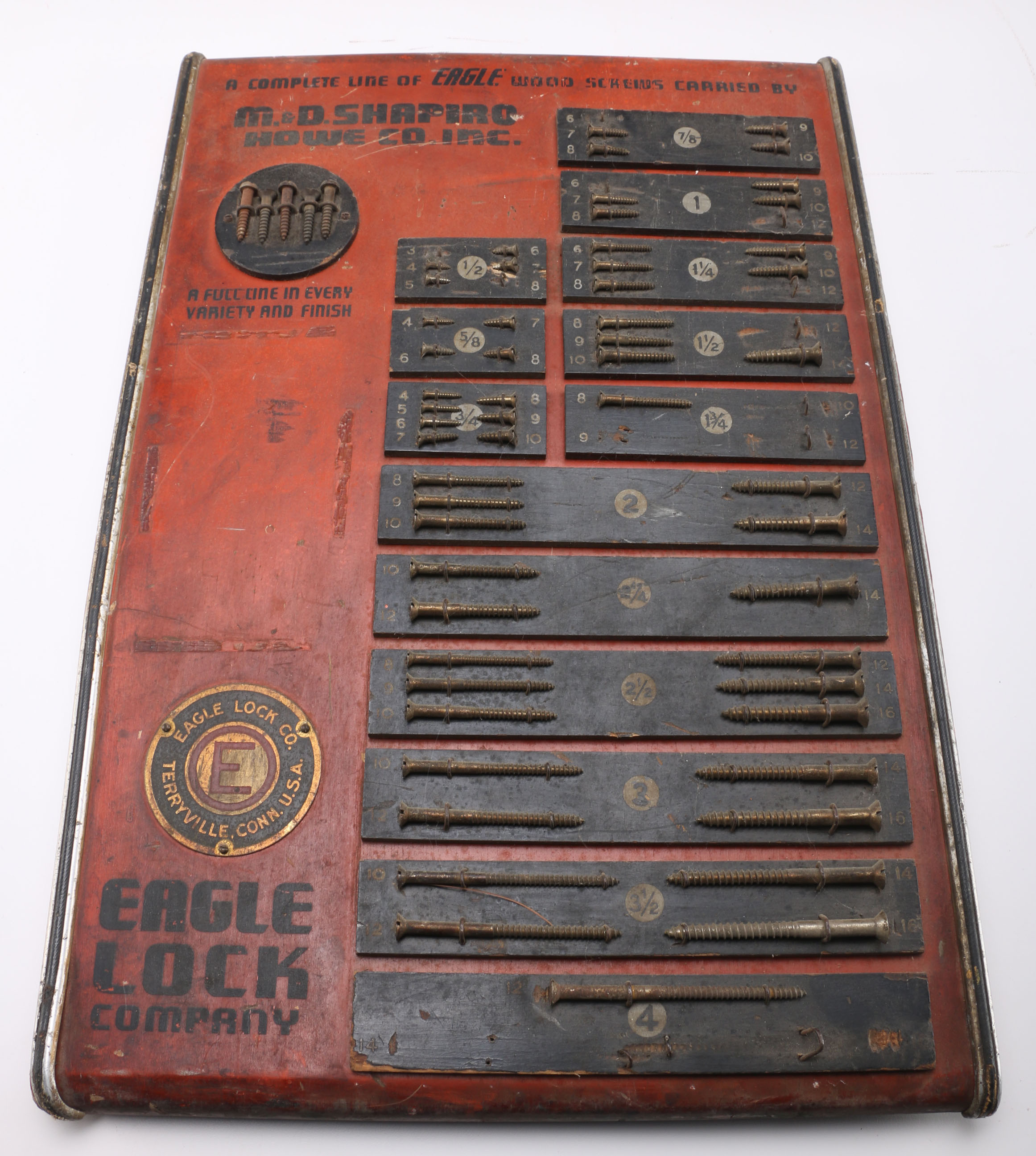 Set of Eagle Lock Company Screws and Coca-Cola Crate