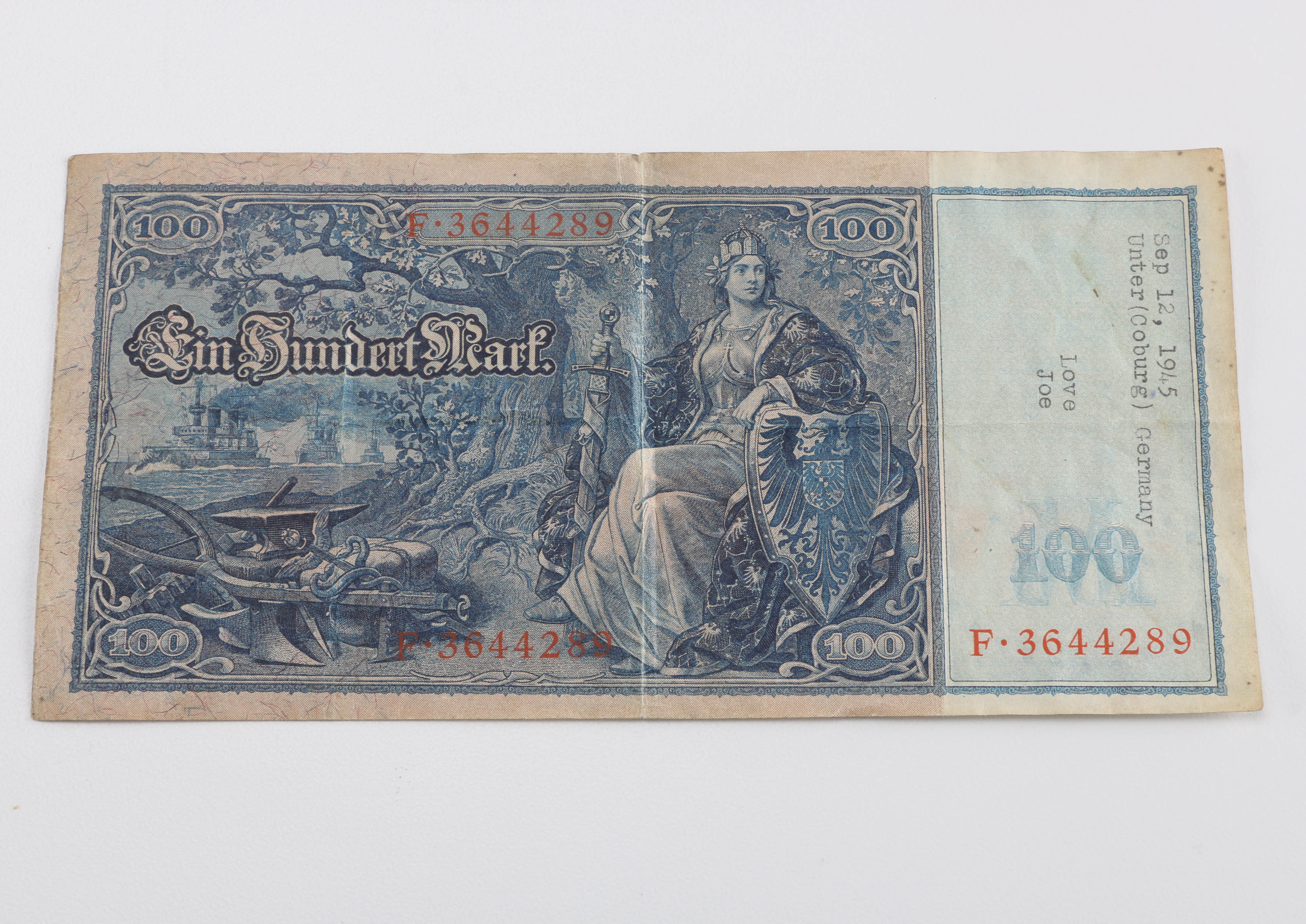 Pair of Vintage German Bank Notes