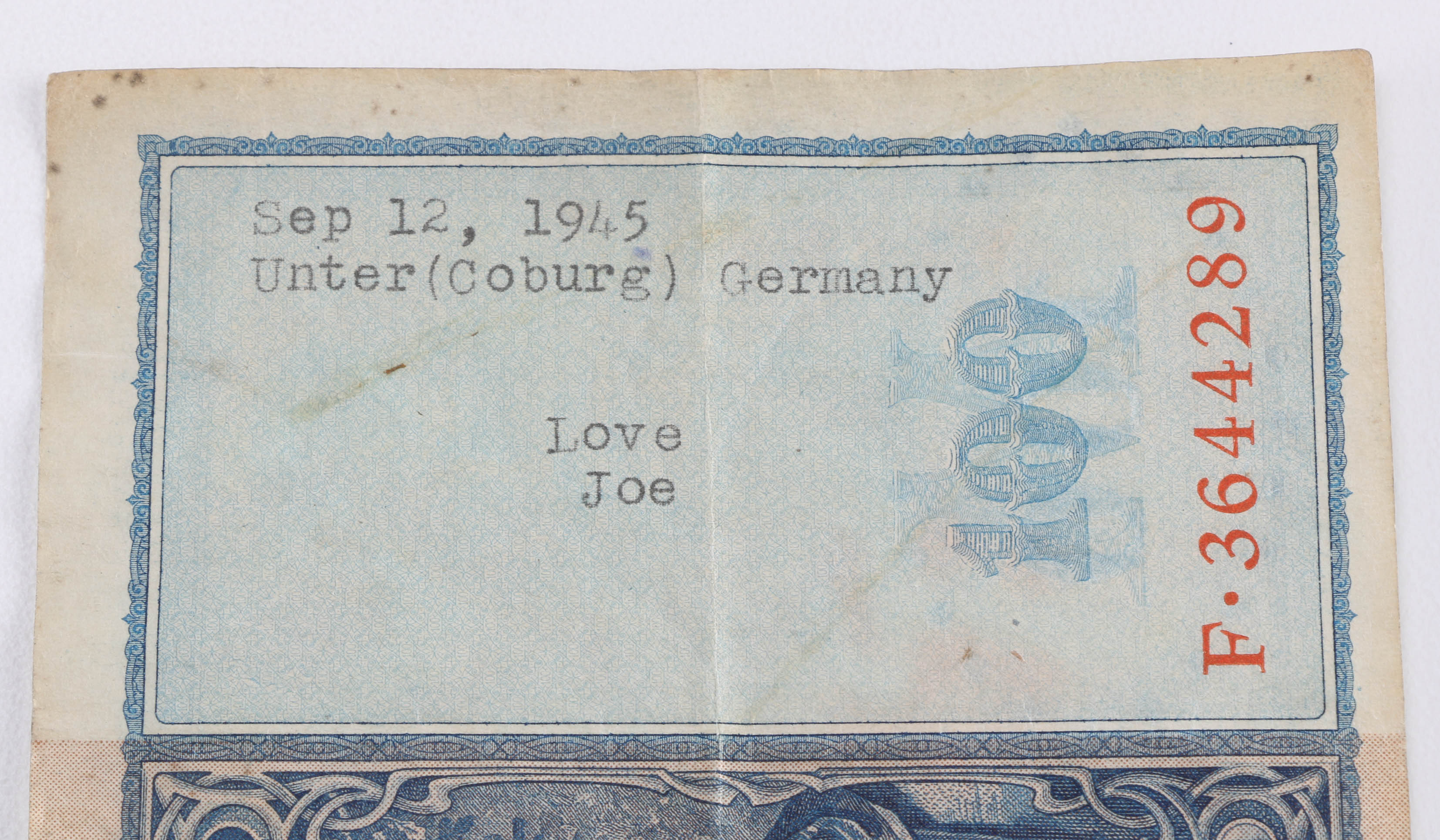 Pair of Vintage German Bank Notes