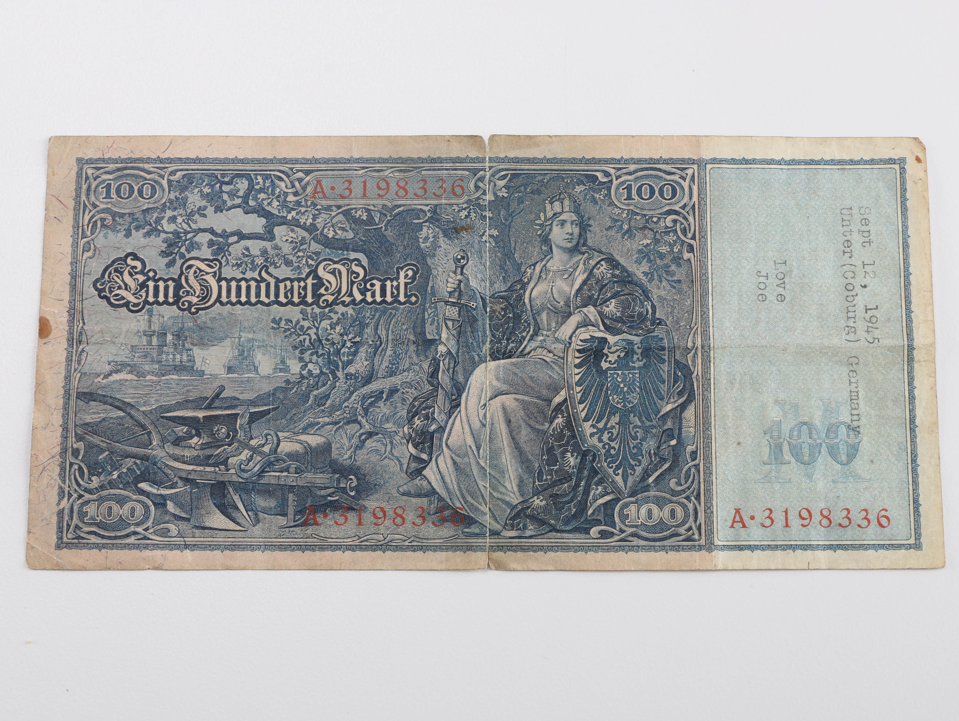 Pair of Vintage German Bank Notes