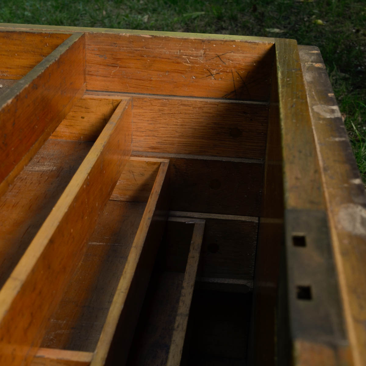 Vintage Painted Wood Tool Chest