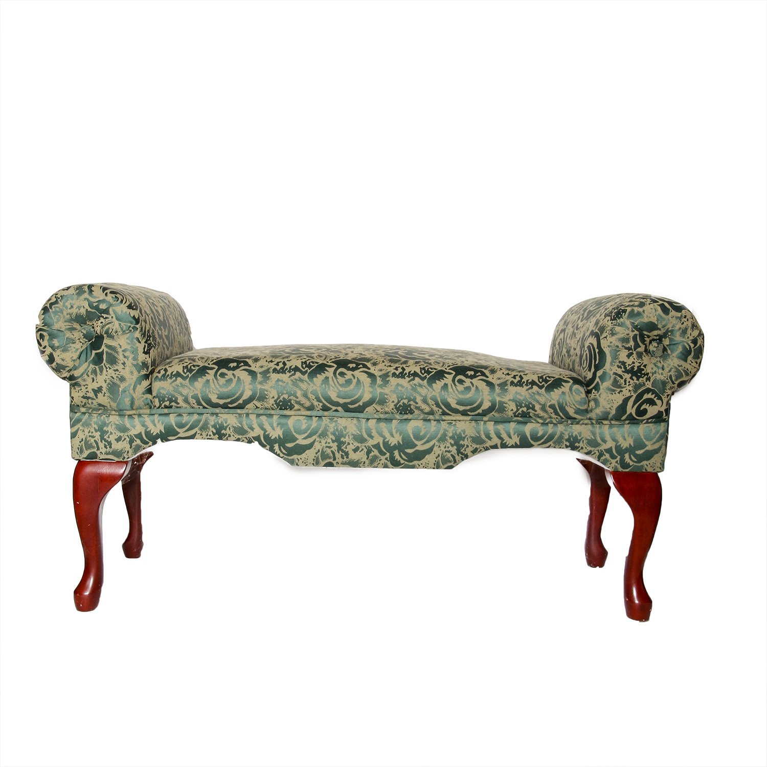 Floral and Wooden Bench