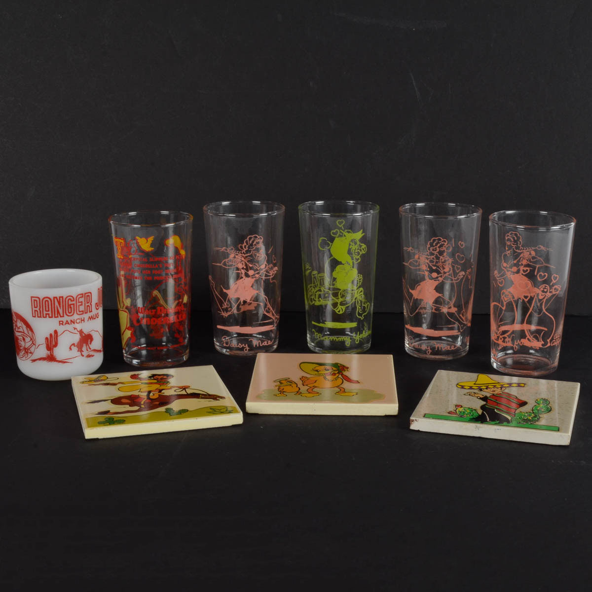 Lil' Abner Glassware and Assorted Vintage Collectibles