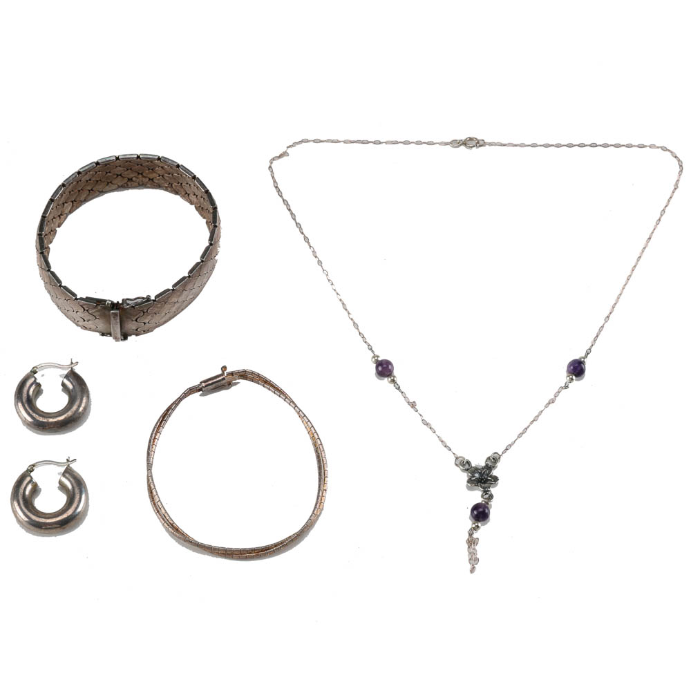 Assorted Sterling Silver Jewelry