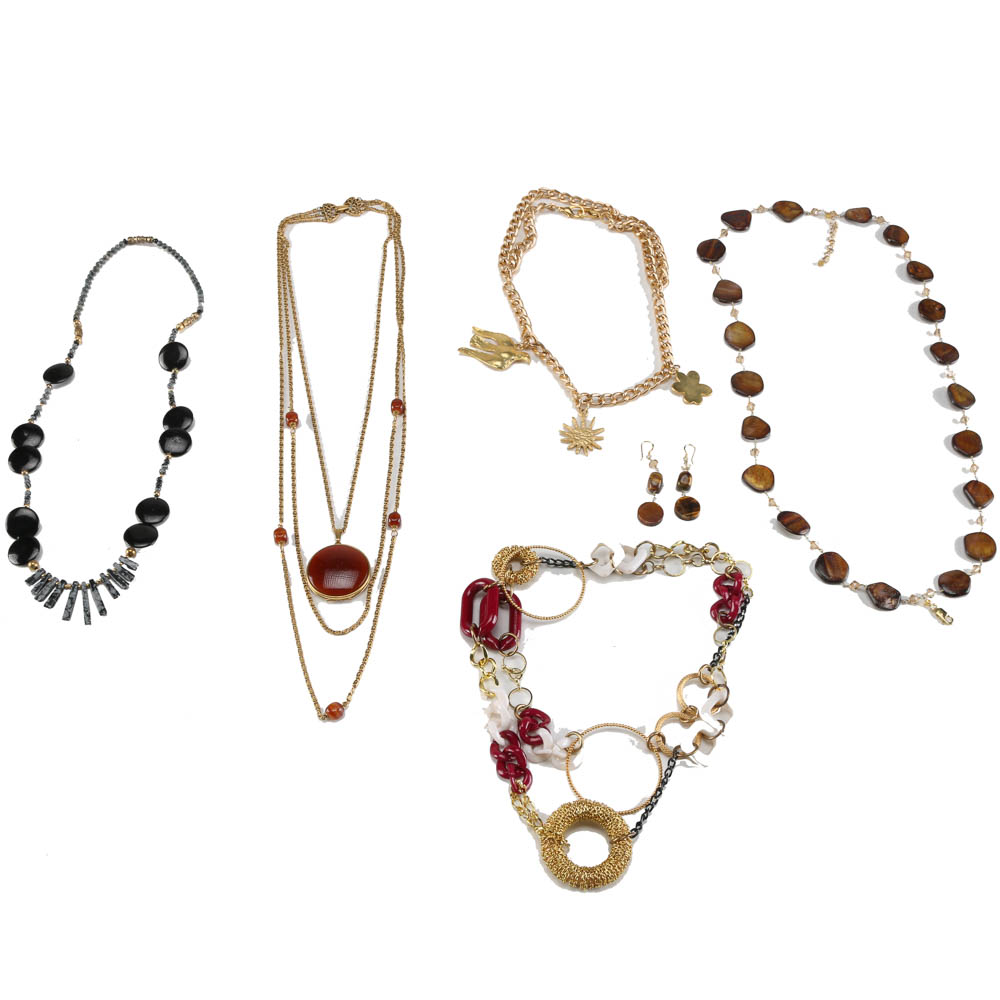 Assortment of Necklaces and Earrings