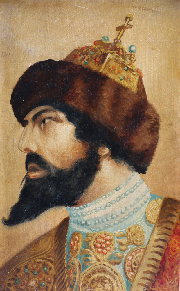 Framed Oil on Board "Ivan The Terrible" Painting