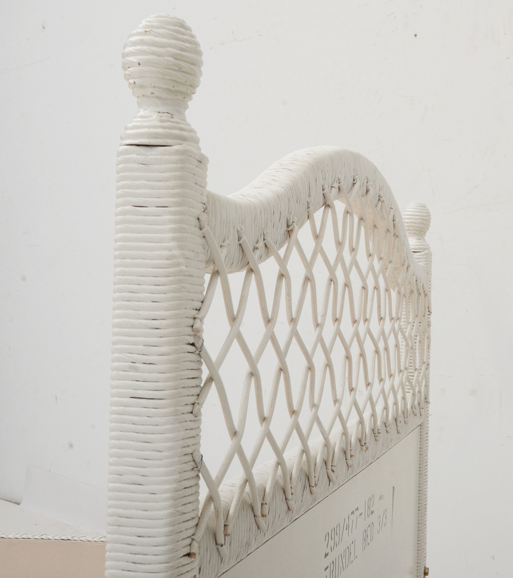 White Wicker Twin Trundle Bed