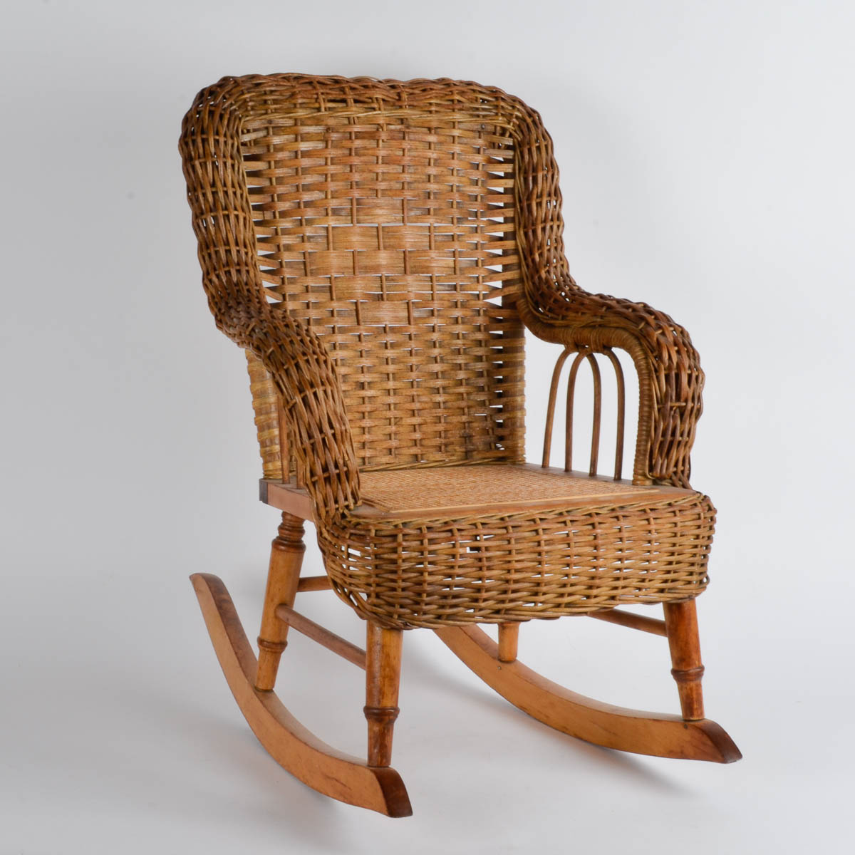 P. Derby Wicker Childs Rocking Chair