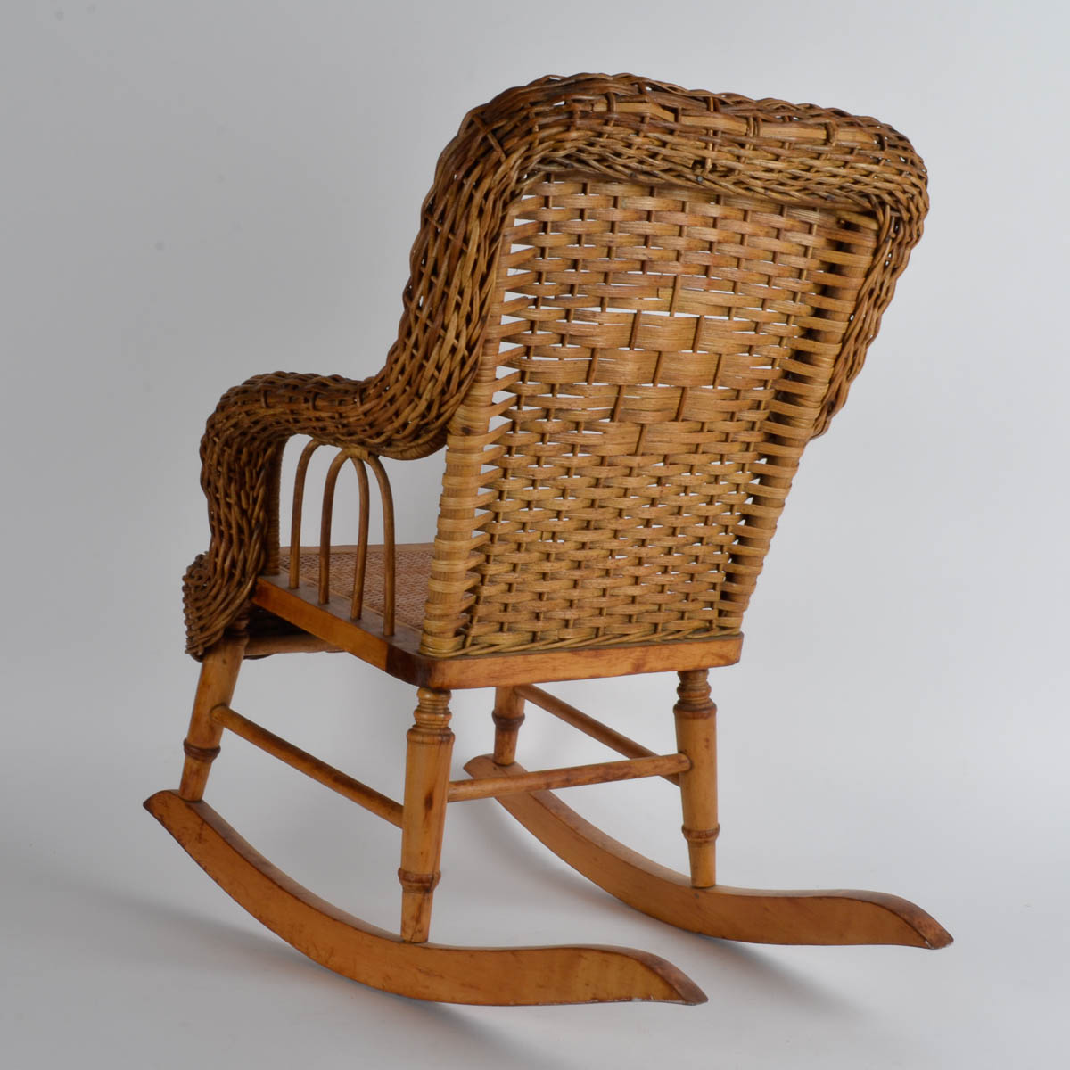 P. Derby Wicker Childs Rocking Chair